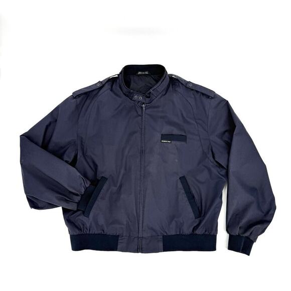 Vintage Members Only Zipper Up Racer Jacket Men’s Size XL Navy Blue Nylon Lined - Picture 10 of 10